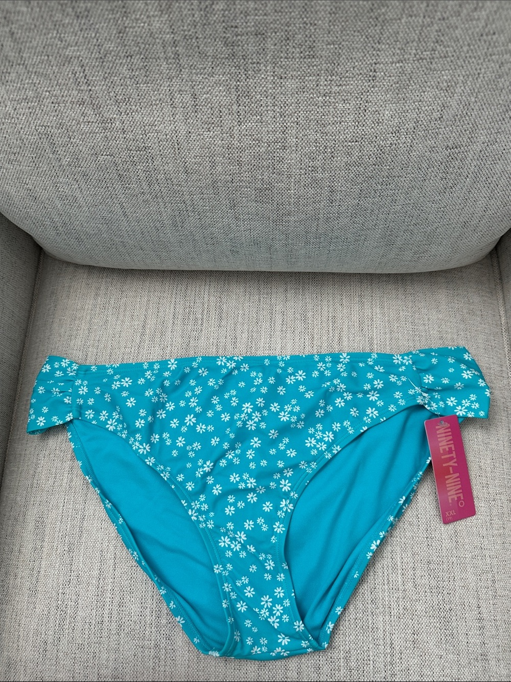 Ninety-Nine Blue Floral Swim Bottom